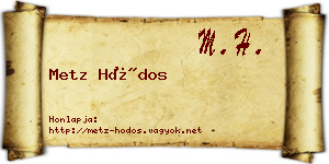 Metz Hódos névjegykártya